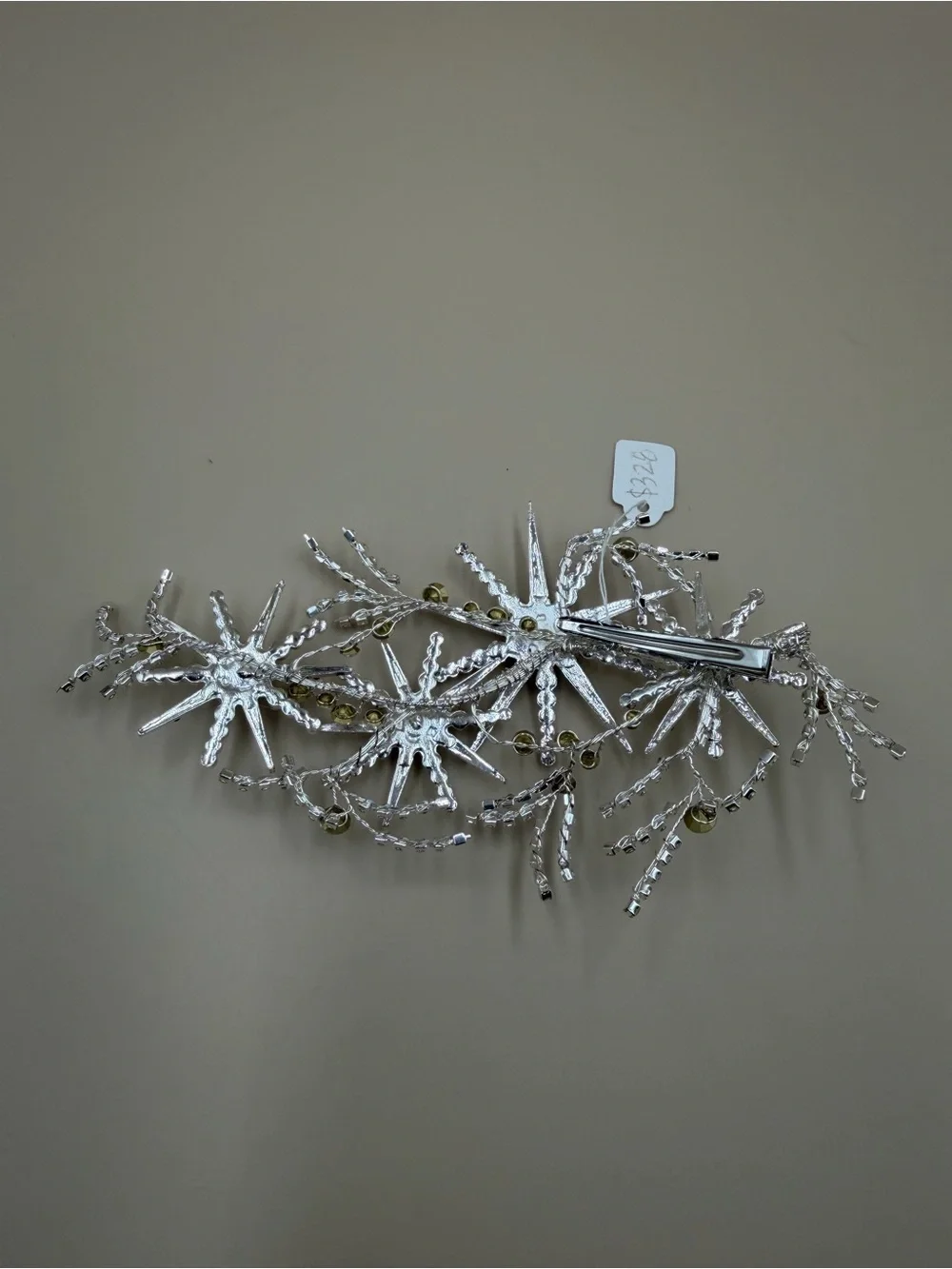 Bridal Rhinestone Pearl Starburst Hair Barrette